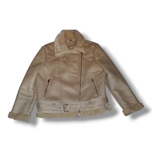 Women's Cream Shearling Jacket